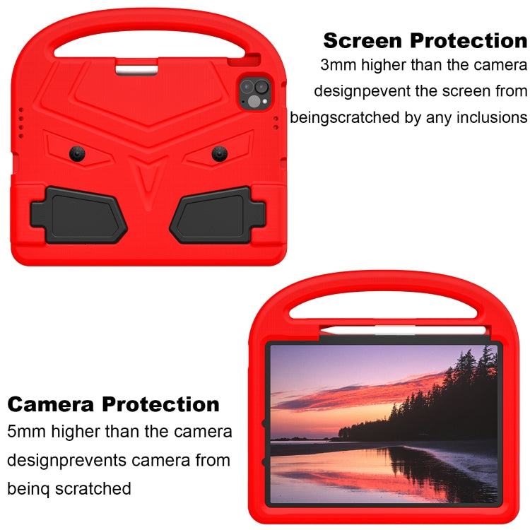 For iPad Air 11 2024 Sparrow Style Shockproof Kickstand EVA Tablet Case(Red) - iPad Air 11 2024 Cases by buy2fix | Online Shopping UK | buy2fix