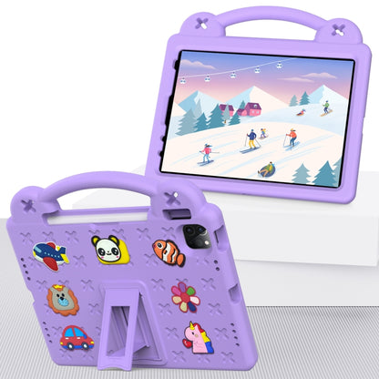 For iPad Air 11 2024 Handle Kickstand Children EVA Shockproof Tablet Case(Light Purple) - iPad Air 11 2024 Cases by buy2fix | Online Shopping UK | buy2fix