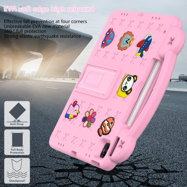 For iPad Air 13 2024 Handle Kickstand Children EVA Shockproof Tablet Case(Pink) - iPad Air 13 2024 Cases by buy2fix | Online Shopping UK | buy2fix