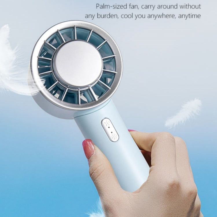 WX-633 Summer Handheld Fan 3 Speeds Semiconductor Cold Compress Desk Fan(Baby Blue) - Electric Fans by buy2fix | Online Shopping UK | buy2fix