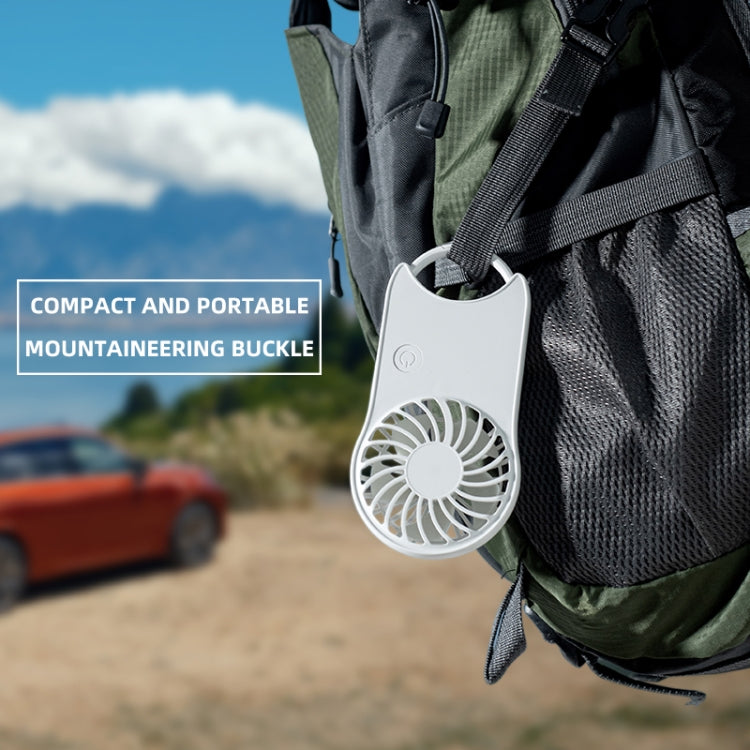 F12 3 Wind Speed Outdoor Summer Cooling Fan Hanging Buckle Mini Handheld Fan(Black) - Electric Fans by buy2fix | Online Shopping UK | buy2fix