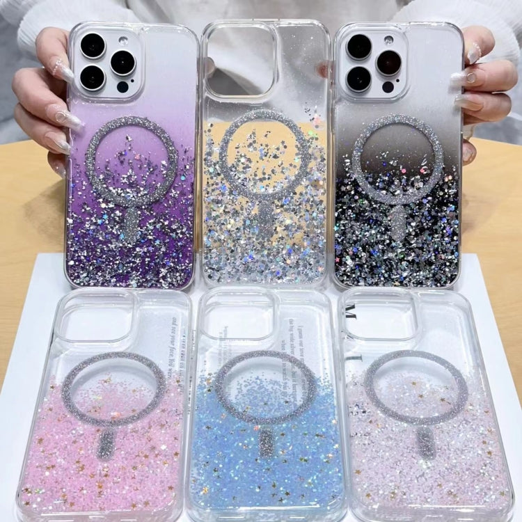 For iPhone 13 Pro Max Gradient Glitter MagSafe PC Hybrid TPU Phone Case(Gradient Silver) - iPhone 13 Pro Max Cases by buy2fix | Online Shopping UK | buy2fix