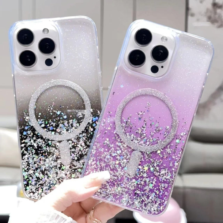 For iPhone 13 Pro Max Gradient Glitter MagSafe PC Hybrid TPU Phone Case(Gradient Silver) - iPhone 13 Pro Max Cases by buy2fix | Online Shopping UK | buy2fix