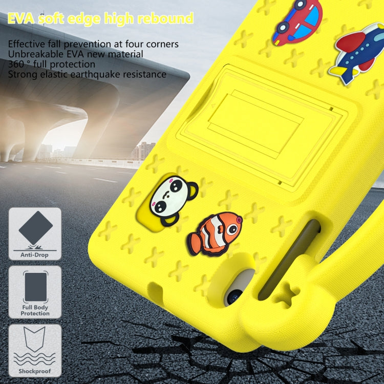 For Walmart Onn 7.0 Gen4 2024 Handle Kickstand Children EVA Shockproof Tablet Case(Yellow) - Others by buy2fix | Online Shopping UK | buy2fix