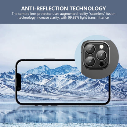 For iPhone 16 Pro / 16 Pro Max ENKAY Anti-reflection Camera Lens Aluminium Alloy Tempered Glass Film(Brown) - iPhone 16 Pro Max Tempered Glass by ENKAY | Online Shopping UK | buy2fix