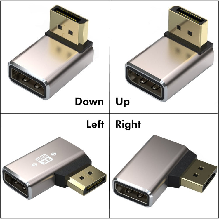 JUNSUNMAY 8K 60Hz PD1.4 Male Displayport to Female Displayport Adapter Converter, Angle:Down -  by JUNSUNMAY | Online Shopping UK | buy2fix