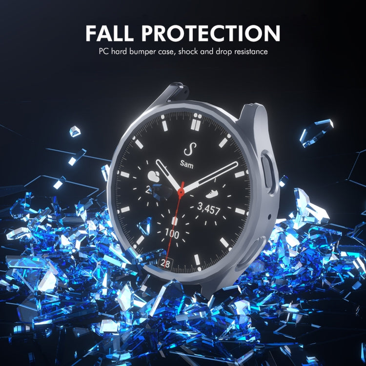 For Samsung Galaxy Watch7 44mm ENKAY Hat-Prince Electroplated Hard PC Case + 0.2mm 9H Glass Screen Protector(Transparent) - Watch Cases by ENKAY | Online Shopping UK | buy2fix