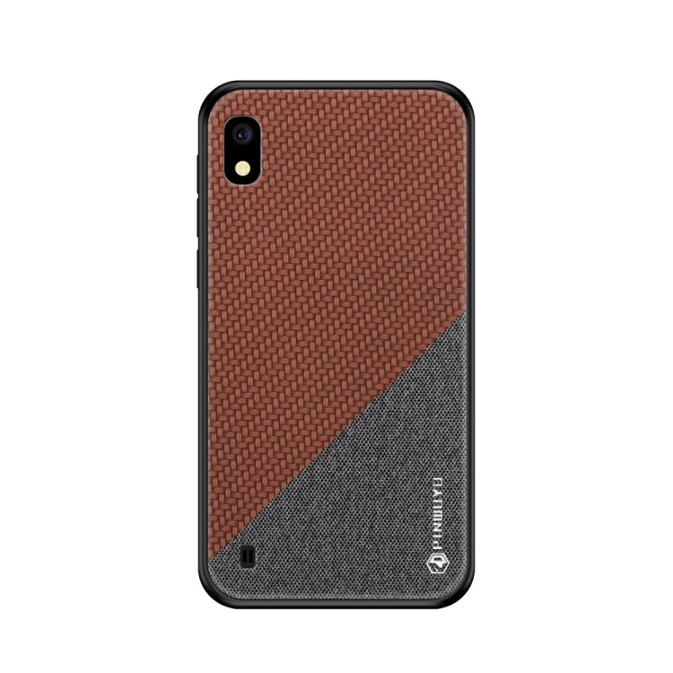 PINWUYO Honors Series Shockproof PC + TPU Protective Case for Galaxy A10(Brown) - Galaxy Phone Cases by PINWUYO | Online Shopping UK | buy2fix