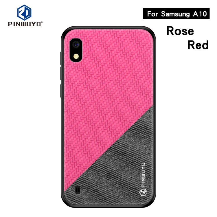 PINWUYO Honors Series Shockproof PC + TPU Protective Case for Galaxy A10(Red) - Galaxy Phone Cases by PINWUYO | Online Shopping UK | buy2fix