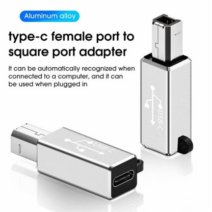 ADS-618 USB-C / Type-C Female to MIDI Male Electric Piano Printer Scanner Adapter(Silver) - Cable & Adapters by buy2fix | Online Shopping UK | buy2fix