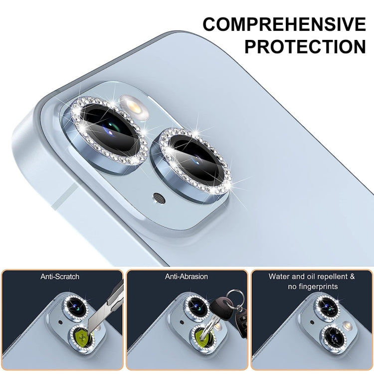 For iPhone 16 Pro / 16 Pro Max ENKAY AR Anti-reflection Individual Diamond Ring Camera Lens Glass Full Film(Deep Purple) - iPhone 16 Pro Max Tempered Glass by ENKAY | Online Shopping UK | buy2fix