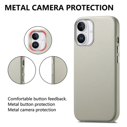 For iPhone 16 Pro Electroplated Metal Button Shockproof Phone Case(White) - iPhone 16 Pro Cases by buy2fix | Online Shopping UK | buy2fix