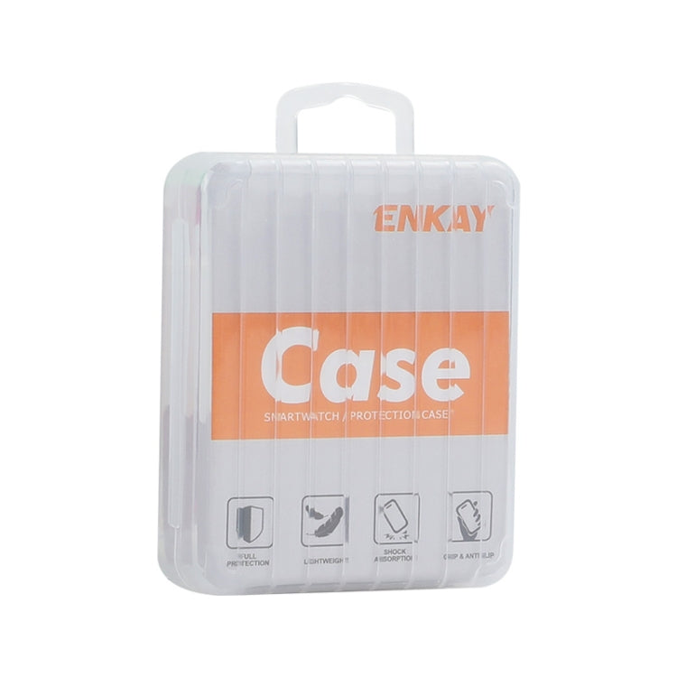 For Apple Watch Series 10 42mm ENKAY Hat-Prince PC Tempered Glass Film Integrated Watch Case(White) - Watch Cases by ENKAY | Online Shopping UK | buy2fix