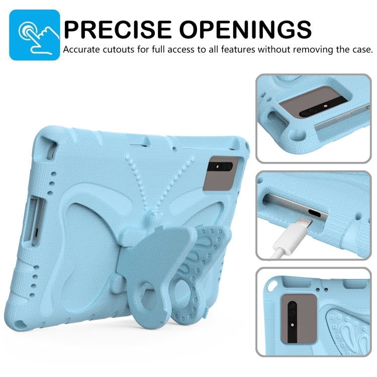 For Lenovo Tab M11 / Xiaoxin Pad 11 2024 Butterfly Bracket EVA Shockproof Tablet Case(Light Blue) - Lenovo by buy2fix | Online Shopping UK | buy2fix