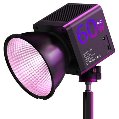 C60R 60W RGB Stage Lamp Professional Video Photography COB Fill Light With 8 Batteries, Plug:US Plug - Selfie Light by buy2fix | Online Shopping UK | buy2fix