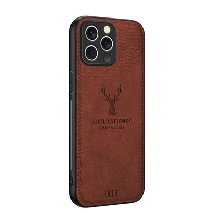 For iPhone 16 Pro Max Deer Head Cloth Skin All-inclusive Phone Case(Brown) - iPhone 16 Pro Max Cases by buy2fix | Online Shopping UK | buy2fix