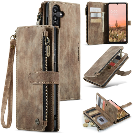 For Samsung Galaxy A16 5G CaseMe C30 Card Slots Zipper Wallet Leather Phone Case(Brown) - Galaxy Phone Cases by CaseMe | Online Shopping UK | buy2fix