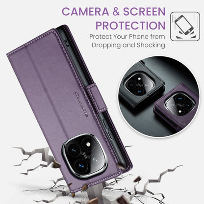 For Redmi Note 14 Pro 5G CaseMe 023 Butterfly Buckle Litchi Texture RFID Anti-theft Leather Phone Case(Purple) - Note 14 Pro Cases by CaseMe | Online Shopping UK | buy2fix