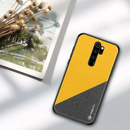 For Xiaomi RedMi Note 8 Pro PINWUYO Rong Series  Shockproof PC + TPU+ Chemical Fiber Cloth Protective Cover(Yellow) - Xiaomi Cases by buy2fix | Online Shopping UK | buy2fix