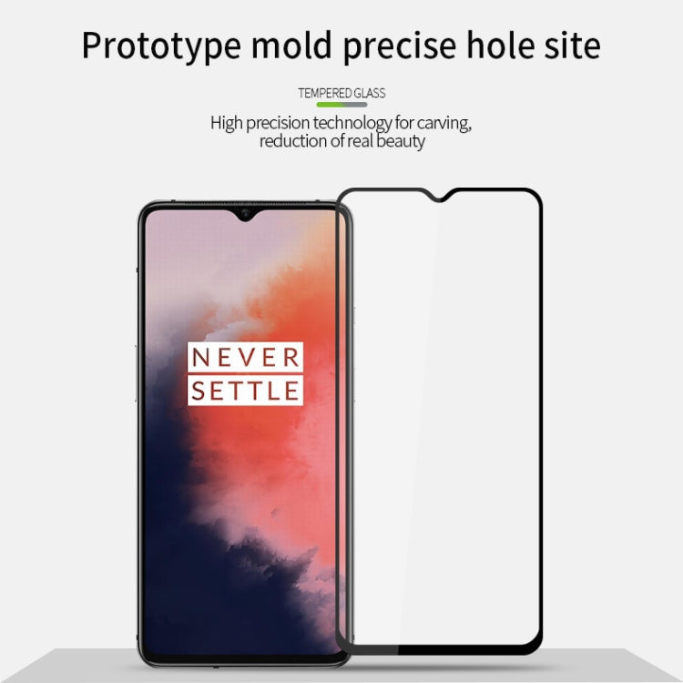 For Oneplus 7T MOFI 9H 2.5D Full Screen Tempered Glass Film(Black) - OnePlus Tempered Glass by MOFI | Online Shopping UK | buy2fix