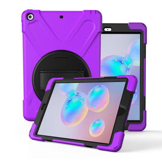 For Galaxy Tab S6 10.5 T860/T865/T867 2019  360 Degree Rotation PC + Silicone Protective Case with Holder & Hand-strap(Purple) - Tab S6 10.5 T860 / T865 by buy2fix | Online Shopping UK | buy2fix