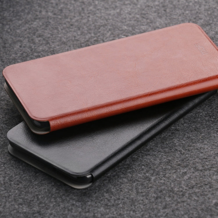 For Xiaomi RedMi K30 MOFI Rui Series Classical Leather Flip Leather Case With Bracket Embedded Steel Plate All-inclusive(Brown) - Xiaomi Cases by MOFI | Online Shopping UK | buy2fix