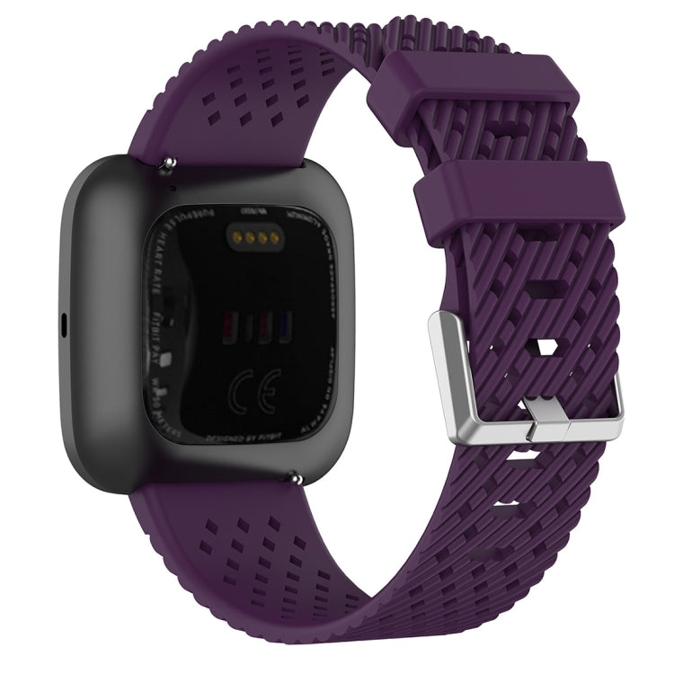 For Fitbit Versa / Versa 2 / Versa Lite 20mm Breathable Silicone Watch Band (Purple) - Watch Bands by buy2fix | Online Shopping UK | buy2fix