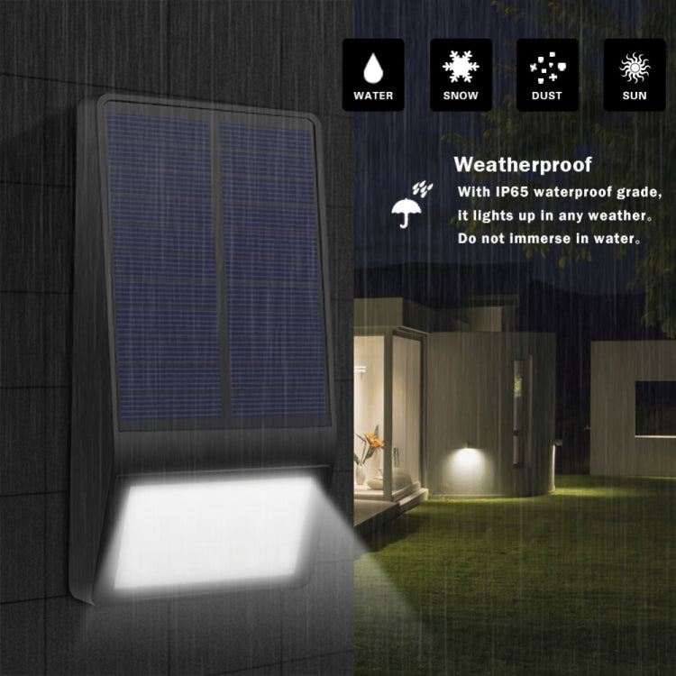 15 LEDs Light Control Outdoor IP65 Waterproof Solar Powered Garden LED Wall Lamp(Black) - Solar Lights by buy2fix | Online Shopping UK | buy2fix