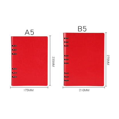 Business Notepad Loose Leaf Replaceable Inner Notebook Thickened Diary Book, Color:A5 Red - Notebooks by buy2fix | Online Shopping UK | buy2fix
