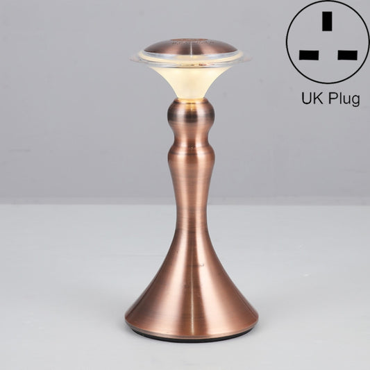 HT-TD2W1 LED Charging Restaurant Bar Decoration Table Lamp, Plug Type:UK Plug(Charging Type Red Bronze) - Bedside Light by buy2fix | Online Shopping UK | buy2fix