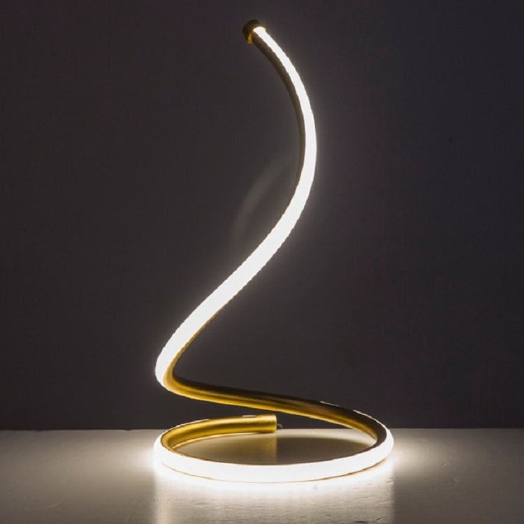 LED Spiral Table Lamp Home Living Room Bedroom Decoration Lighting Bedside Light, Specifications:EU Plug(White) - Bedside Light by buy2fix | Online Shopping UK | buy2fix