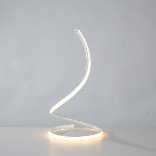 LED Spiral Table Lamp Home Living Room Bedroom Decoration Lighting Bedside Light, Specifications:AU Plug(White) - Bedside Light by buy2fix | Online Shopping UK | buy2fix