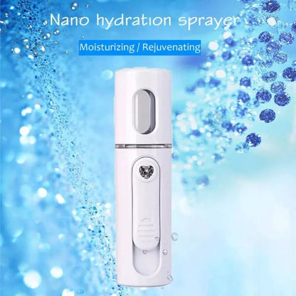 Facial Steamer Nano Steamer Handy  Face Moisture Sprayer Rechargeable Mini USB Charging Automatic Alcohol Sprayer(Light blue) - Beauty Instrument by buy2fix | Online Shopping UK | buy2fix