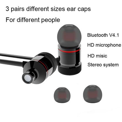 MoreBlue S07 Wireless Bluetooth Earphones Metal Magnetic Stereo Bass Headphones Cordless Sport Headset Earbuds With Microphone(Black) - Bluetooth Earphone by buy2fix | Online Shopping UK | buy2fix