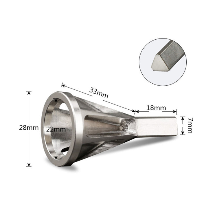 Chamfer Stainless Steel Deburring External Chamfer Tool Silver Triangle Handle Six-slot Chamfer - Others by buy2fix | Online Shopping UK | buy2fix