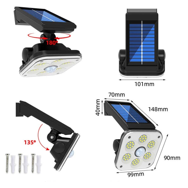 32 LED Solar Wall Light Outdoor Waterproof Human Body Induction Garden Lamp Street Light - Solar Lights by buy2fix | Online Shopping UK | buy2fix