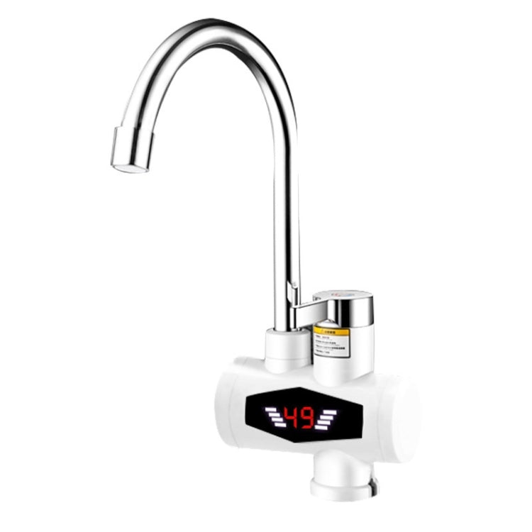Dynamic Digital Display Instant Heating Electric Hot Water Faucet Kitchen&Domestic Hot&Cold Water Heater EU Plug, Style:Large Elbow - Faucets & Accessories by buy2fix | Online Shopping UK | buy2fix