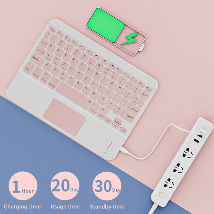 Universal Ultra-Thin Portable Bluetooth Keyboard and Mouse Set For Tablet Phones, Size:7 inch(Pink Keyboard + Pink Mouse) - Universal Keyboard by buy2fix | Online Shopping UK | buy2fix
