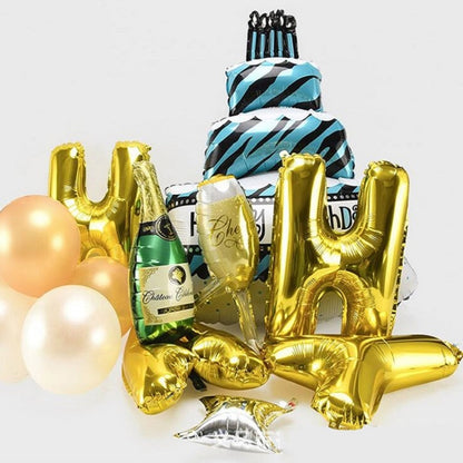 Birthday Party Layout Letter Aluminum Film Balloon Decoration Set(Style Two) - Balloons by buy2fix | Online Shopping UK | buy2fix