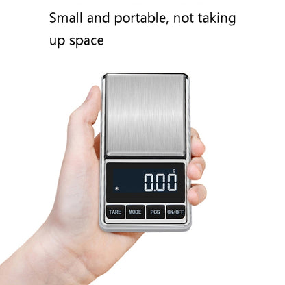 Kitchen Stainless Steel Mini Portable Scale High Precision Jewelry Scale Electronic Scale, Specification: 200g/0.01g - Jewelry Scales by buy2fix | Online Shopping UK | buy2fix