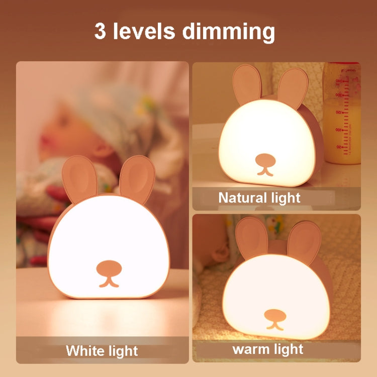 Cute Rabbit Night Light USB Charging Bedroom Bedside Sleeping Eye Protection Lamp(Blue) - Night Lights by buy2fix | Online Shopping UK | buy2fix