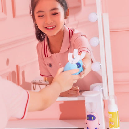 Lanbeibei Children U-Shaped Automatic Electric Toothbrush 2-6 Years Old Plus Version (Pink) - Toothbrushes by buy2fix | Online Shopping UK | buy2fix