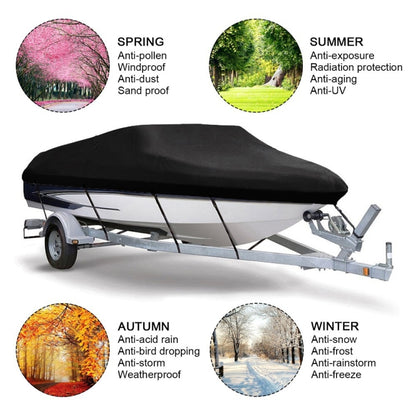210D Waterproof Boat Cover Speedboat Towed Fishing V-Shaped Boat Cover Rain And Sun Protection Cover, Specification:  11-13FT 420x270cm - Marine Accessories & Parts by buy2fix | Online Shopping UK | buy2fix
