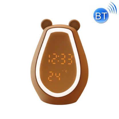 Bear Alarm Clock LED Digital Silent Bedside Lamp Bluetooth Speaker USB Charging Children Cartoon Night Light(Bluetooth Version) - Night Lights by buy2fix | Online Shopping UK | buy2fix