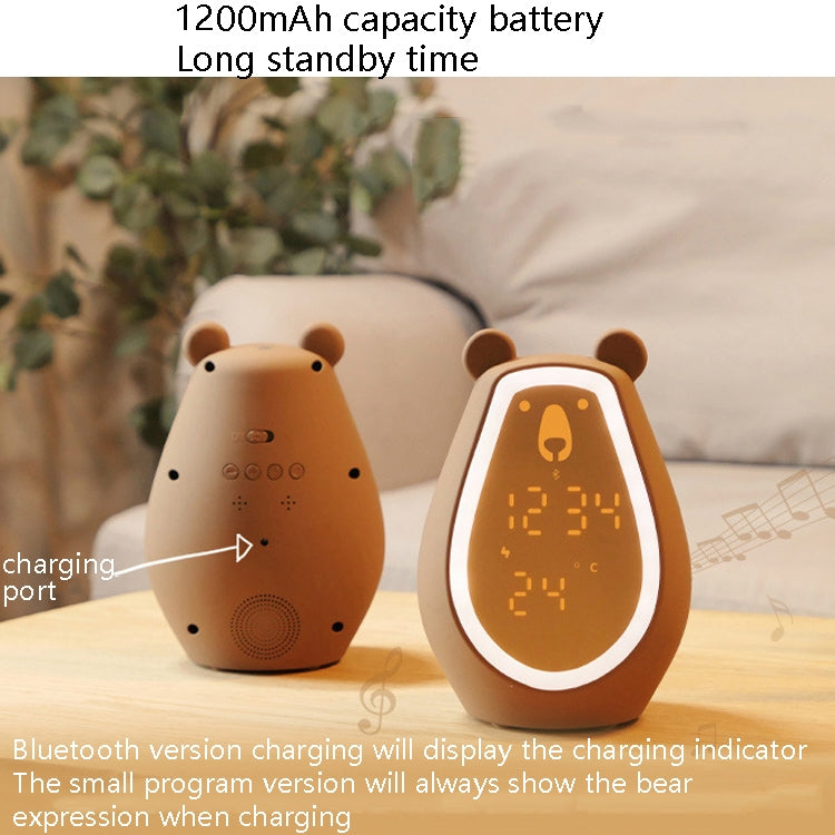 Bear Alarm Clock LED Digital Silent Bedside Lamp Bluetooth Speaker USB Charging Children Cartoon Night Light(Bluetooth Version) - Night Lights by buy2fix | Online Shopping UK | buy2fix