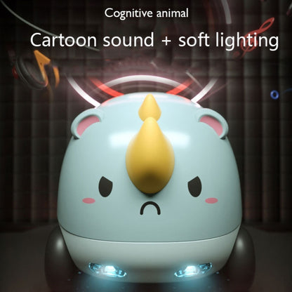 Cartoon Cute Pet Pull Back Car Children Mini Puzzle Inertia Car Toy(Rhino) - Electronic Pets by buy2fix | Online Shopping UK | buy2fix