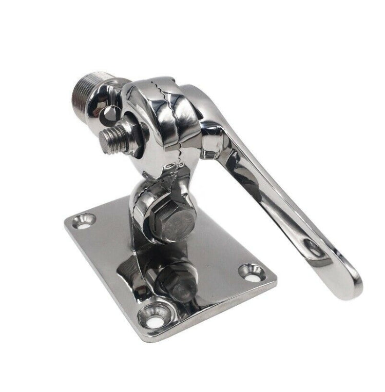 316 Stainless Steel Marine VHF Adjustable Antenna Base Mount For Boat, Specification: 92mm - Marine Accessories & Parts by buy2fix | Online Shopping UK | buy2fix