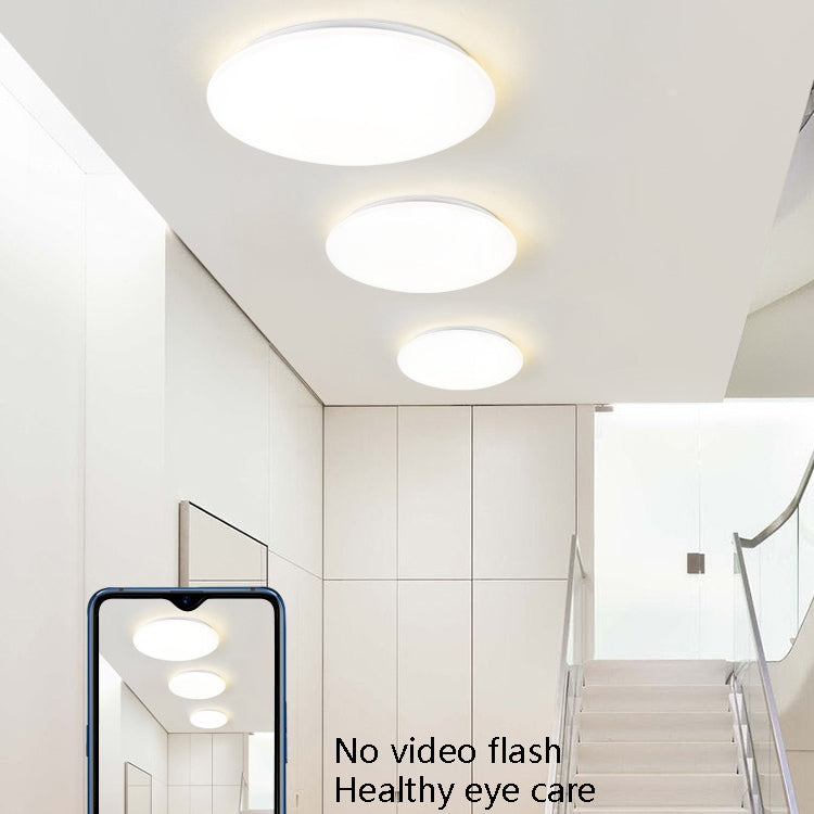 LED Sound Light Control Ceiling Lamp Round Corridor Intelligent Sensor Lamp, Power source: 24W 400mm(Warm White) - Sensor LED Lights by buy2fix | Online Shopping UK | buy2fix