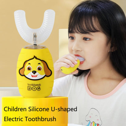 Smart Ultrasonic Toothbrush Automatic Children Silicone U-shaped Electric Toothbrush(Yellow Dog) - Toothbrushes by buy2fix | Online Shopping UK | buy2fix