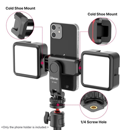 Ulanzi ST-06S Multi-Functional Phone Holder Clamp With Dual Cold Shoe Mounts - Stand by ULANZI | Online Shopping UK | buy2fix